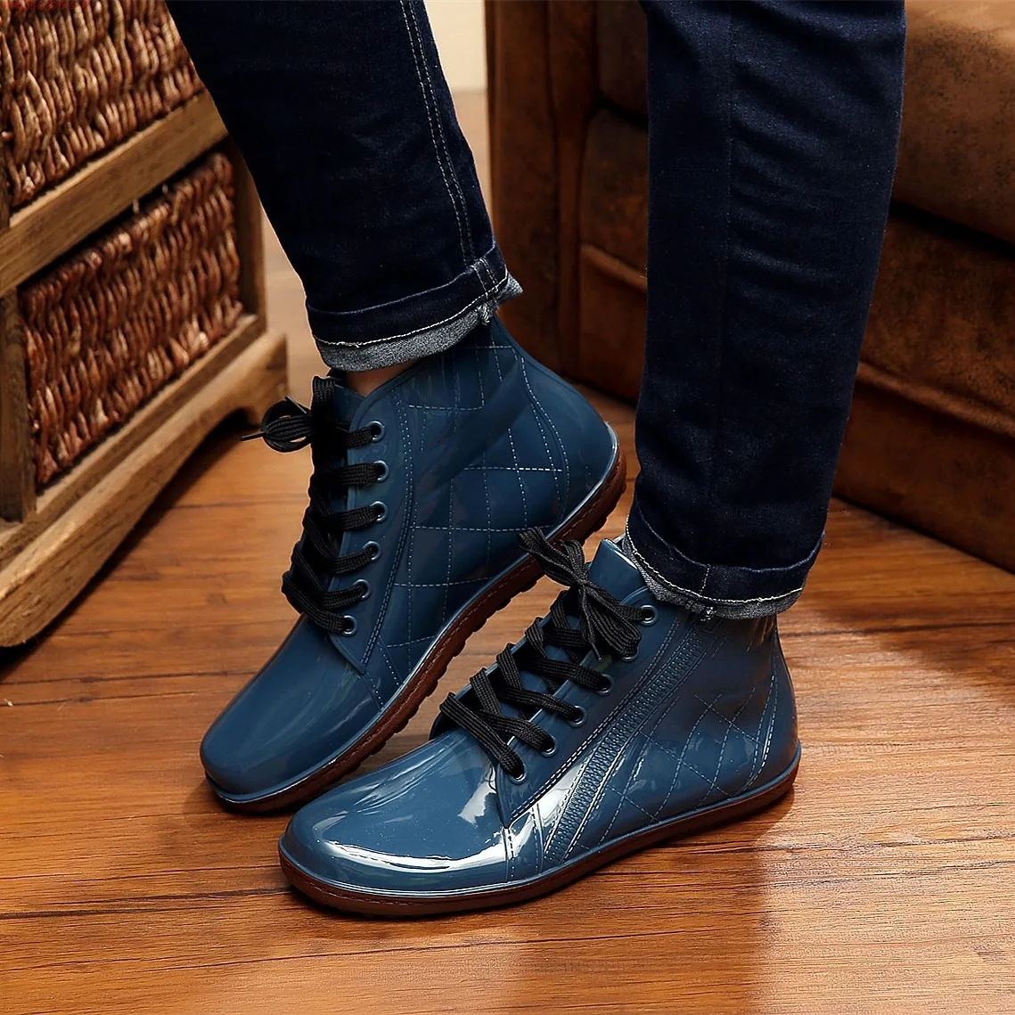 Plus Size Rain Boots Women Winter New Rubber Shoes  for Girls Ladies Walking Waterproof PVC Women Boots Warm  Rainboots