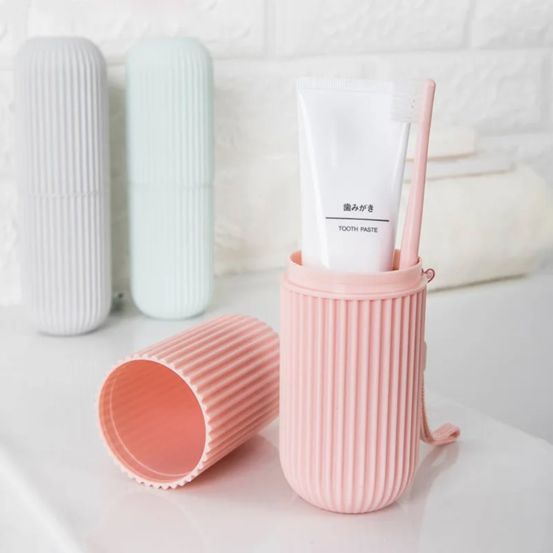 

Travel Portable Toothbrush Toothpaste Holder Storage Case Box Organizer Storage Cup Outdoor Tableware Holder Bathroom Hotel
