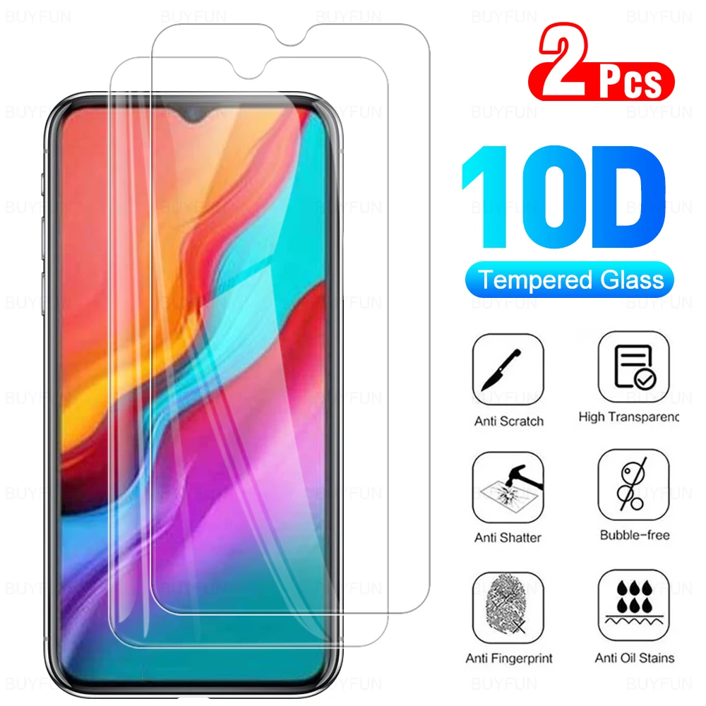 2 шт. защитное стекло с полным покрытием для Infinix Hot 10 Play закаленное Hot9 9Play Hot10