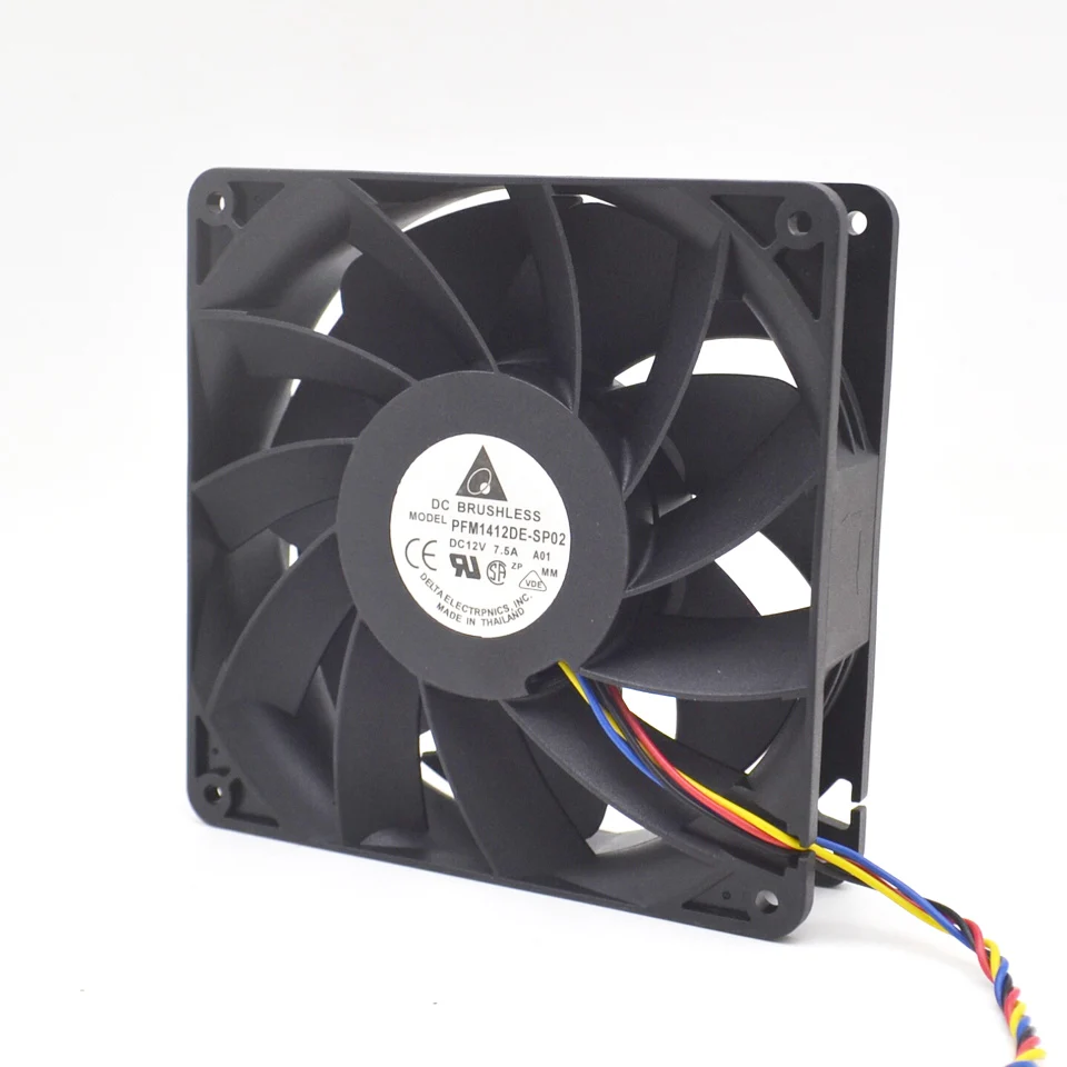 1 шт. PFM1412DE-SP02 12v 7.5A 14038 14 см насилия pwm регулятором скорости вентилятора