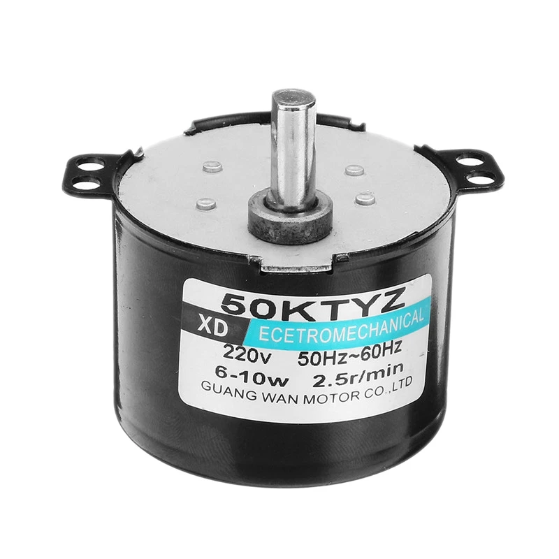 50Ktyz Ac220V 10W 0.5A 2.5R/ Min Permanent net Synchronous Motor Ac Gear Reduction Motor Cw / Ccw