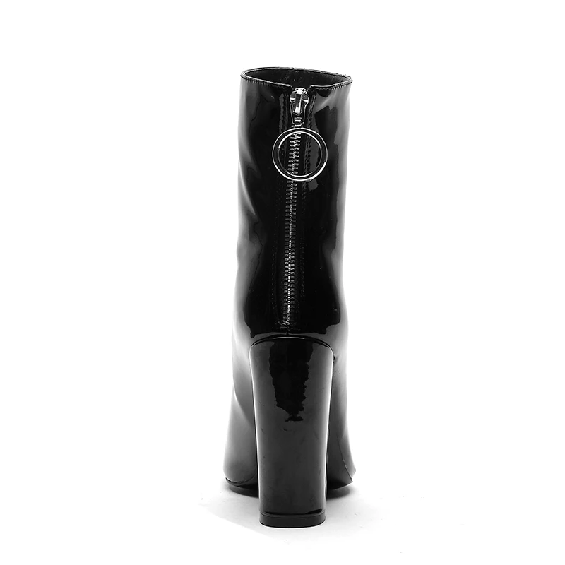 Taoffen Ankle Boots For Women Sexy Pointed Toe Shoes Western Style Fashion Black Leather Club Female Footwear Size 34-45 | Обувь