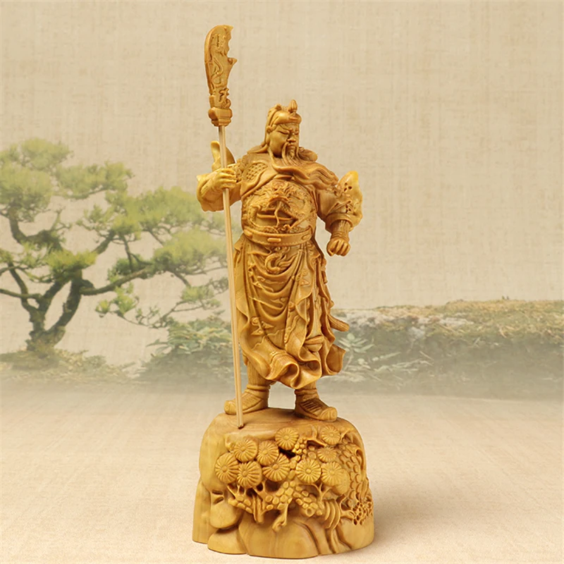 18 см guan gong деревянные фигурки ручной работы собирают Богатство Бог Guan yu