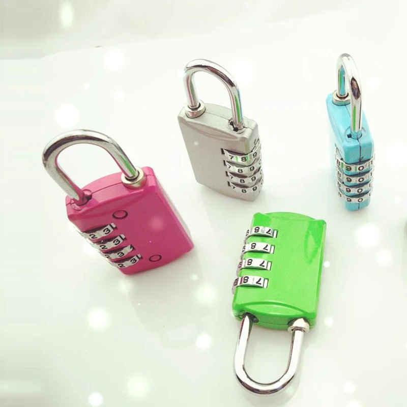 Металлический 4 набора цифр Пароль Замок Комбинация чемодан Чемодан кодовый