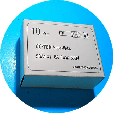 

CC - TEK instead of 6 a 500 v fuse models: 5 sa131 Flink (6 a 500 v)
