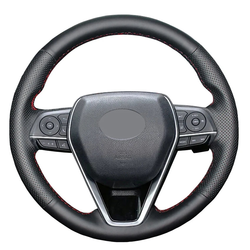 Черная искусственная кожа DIY чехол рулевого колеса автомобиля для Toyota Avalon Camry 2018