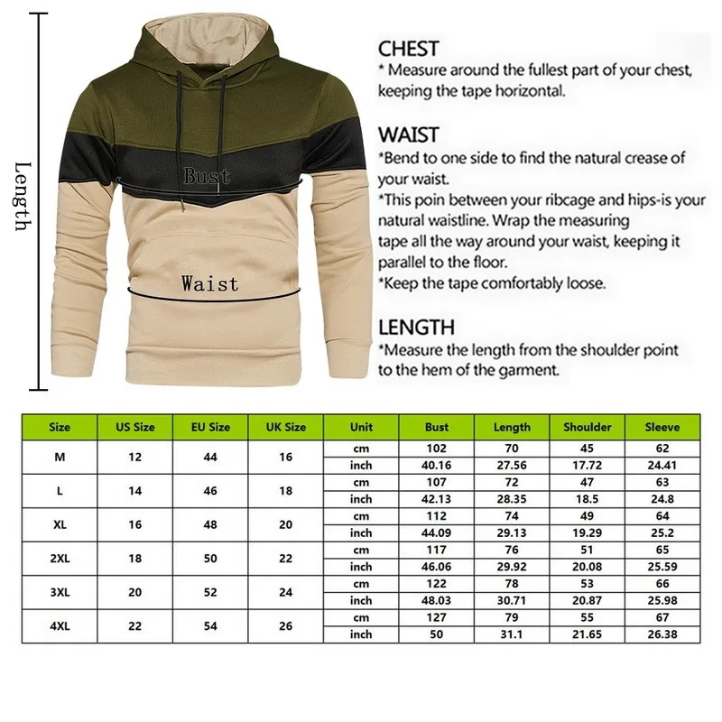 

2021 Men's Patchwork Hooded Sweatshirt Hoodies Clothing Casual Loose Fleece Warm Streetwear Male Fashion Autumn Winter Outwear