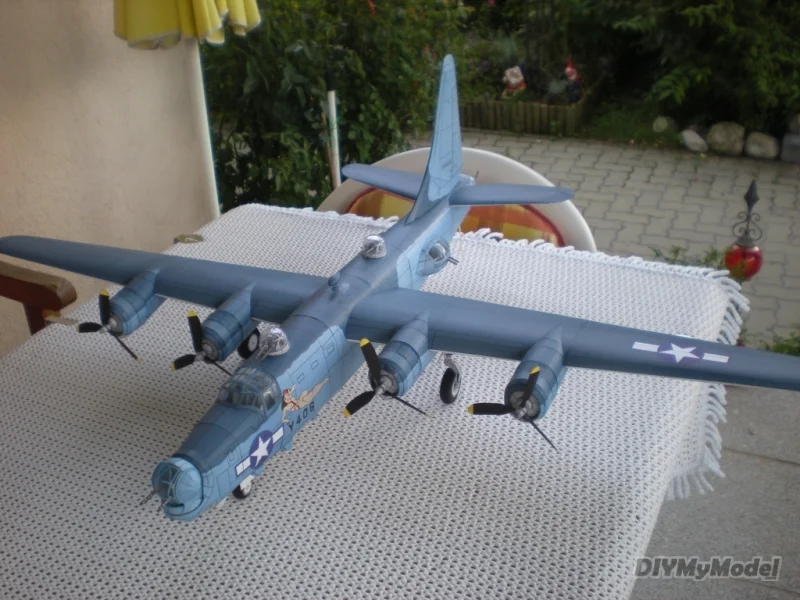 DIYMyModeI-Bombardero de La Patrulla Mar&iacute;tima de los Estados Unidos, KIT de modelo de papel artesanal, rompecabezas de juguete hechos a mano, accesorios de pel&iacute;cula-0