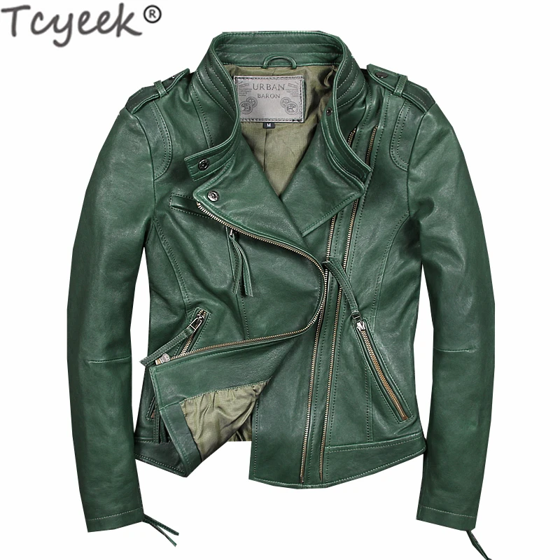 Куртка Tcyeek из 100% натуральной кожи Женское зимнее пальто овчины женская куртка