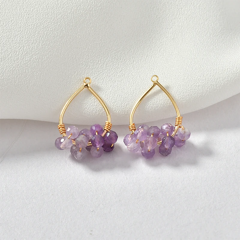 На заказ натуральный пресноводный жемчуг турмалин аметист флюорит подвеска