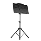 Складная портативная подставка для музыки, металлический штатив с регулируемой высотой, черный, для скрипки, пианино, гитары, музыкальных представлений