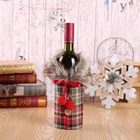 Рождественский чехол для винной бутылки, подарочный пакет, Рождественский обеденвечерние декор для стола, чехол для винной бутылки с Санта-Клаусом на Рождество