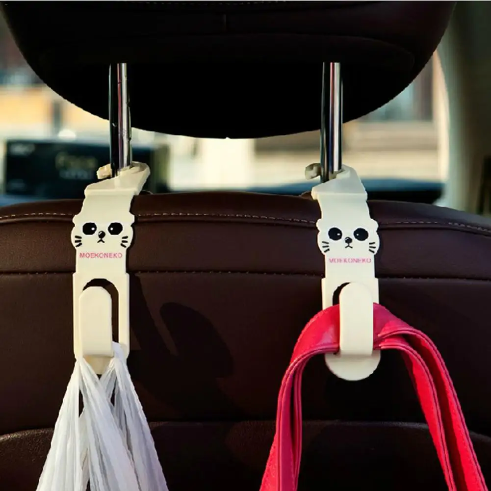 2 шт./лот милый кот вешалка на заднее сиденье автомобиля крюк для хранения