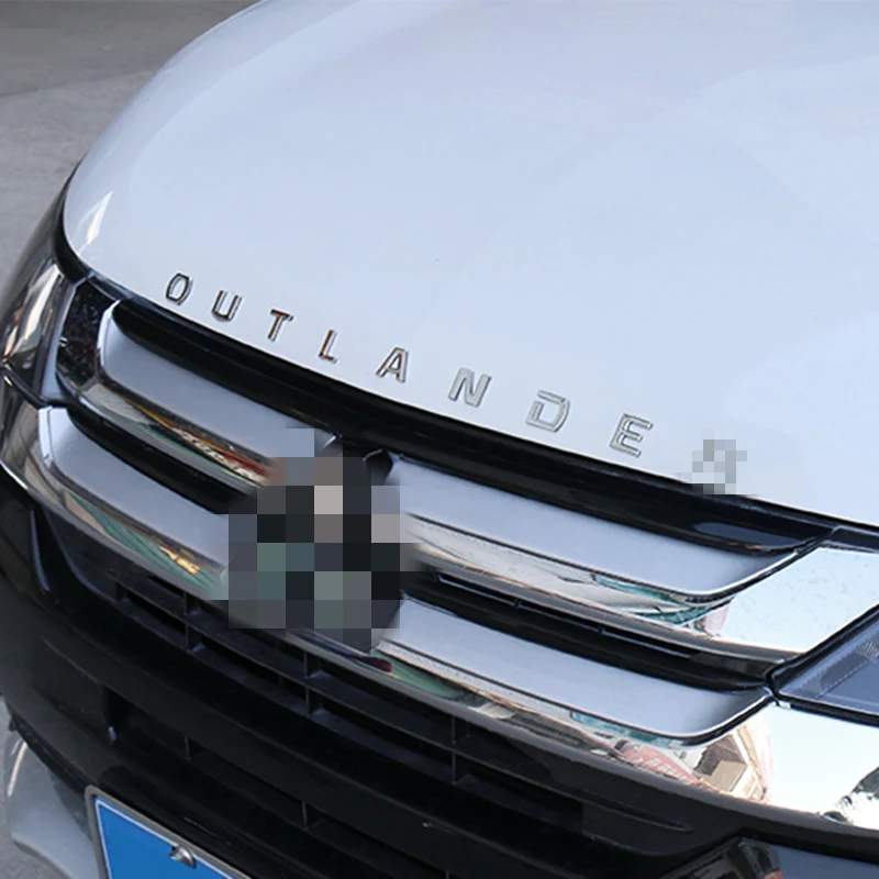 Для Mitsubishi Outlander хромированная Автомобильная 3D Эмблема с буквами на капюшоне Знак