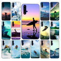 yndfcnb summer beach surfboard surfing boy man phone case for huawei mate 20 10 9 40 30 lite pro x nova 2 3i 7se