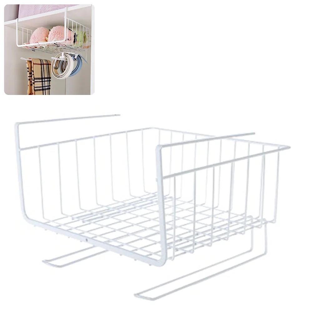 Железная сетчатая полка корзина шкаф дверь органайзер подвесная для хранения