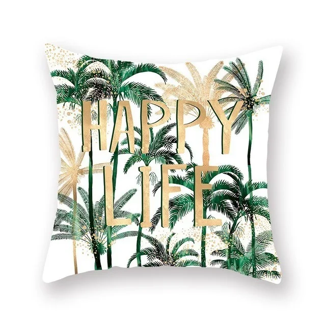 

FashionDecorative Pillowcases Green Leaves Throw Pillow Case Home Summer Style Cushion Cover 4PCS