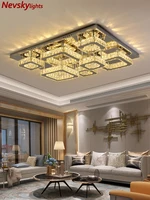 luxury silver ceiling lamp living room modern crystal ceiling lights bedroom led ceiling lamps dining crystal fixtures kitchen