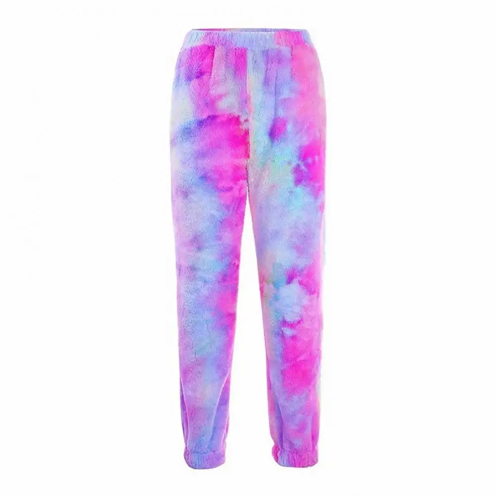 

Harajuku Tie Dye Printed Women Pants Elastic Waist Wide Leg Female Casual Full Print Autumn Winter Loose Lady Trousers