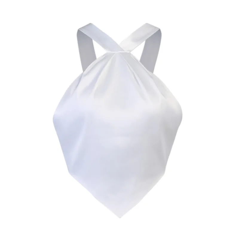 

2021 Europe and the United States new neck tied scarf Style Sexy off shoulder solid color slim underwear cross sling vest