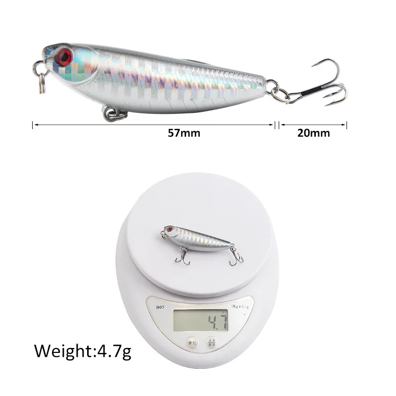 

Minoruya Bait 7.7cm/4.7g Floating Water Fishing Bait Bionic Fake Bait Lifelike Water Temptation Sea Fishing Freshwater Fish Hook