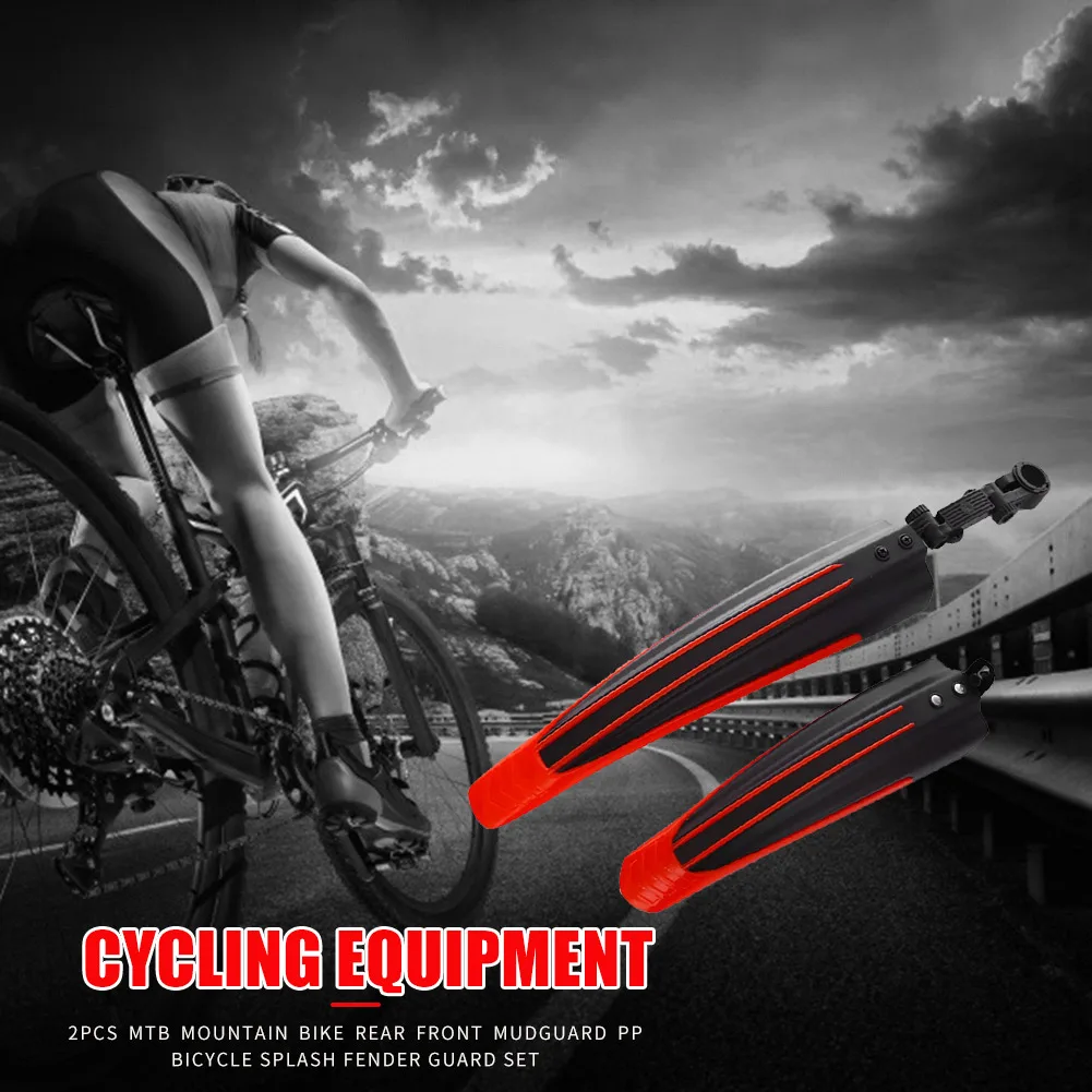 2pcs Bicycle Fenders Splash Fender Guard Set Mountain Bike Rear Front Mudguard Cycling Riding Accessories for 20/22/24/26 inch - купить по