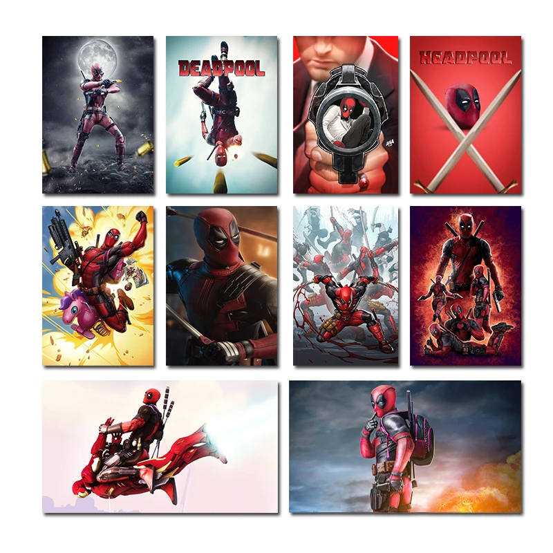 

Картина на холсте из фильма Marvel, Супергерой Дэдпул, интересные художественные плакаты и настенные картины, украшение для дома и гостиной