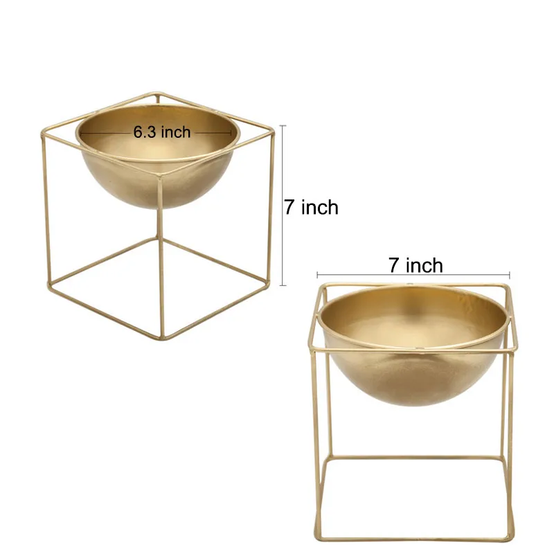 Современный Креативный Золотой Железный Художественный Цветочный горшок для
