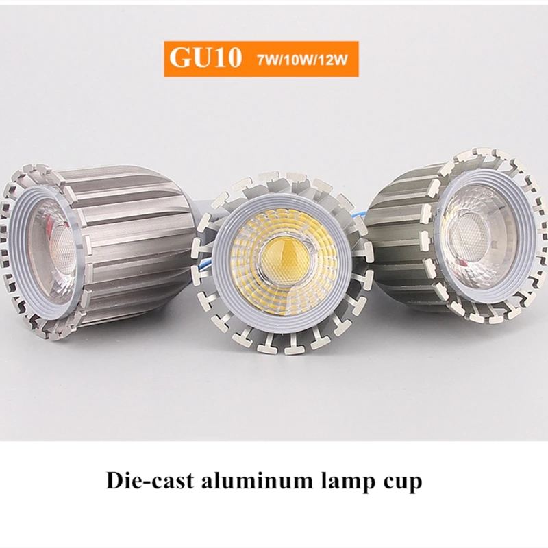 Диммируемый вращающийся светодиодный светильник на 360 ° 10 Вт 12 монолитный блок