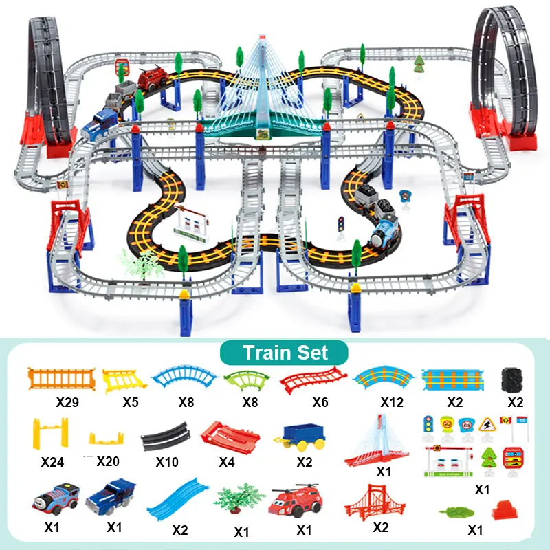 Новый Набор железной дороги Детская модель модели | Игрушки и хобби
