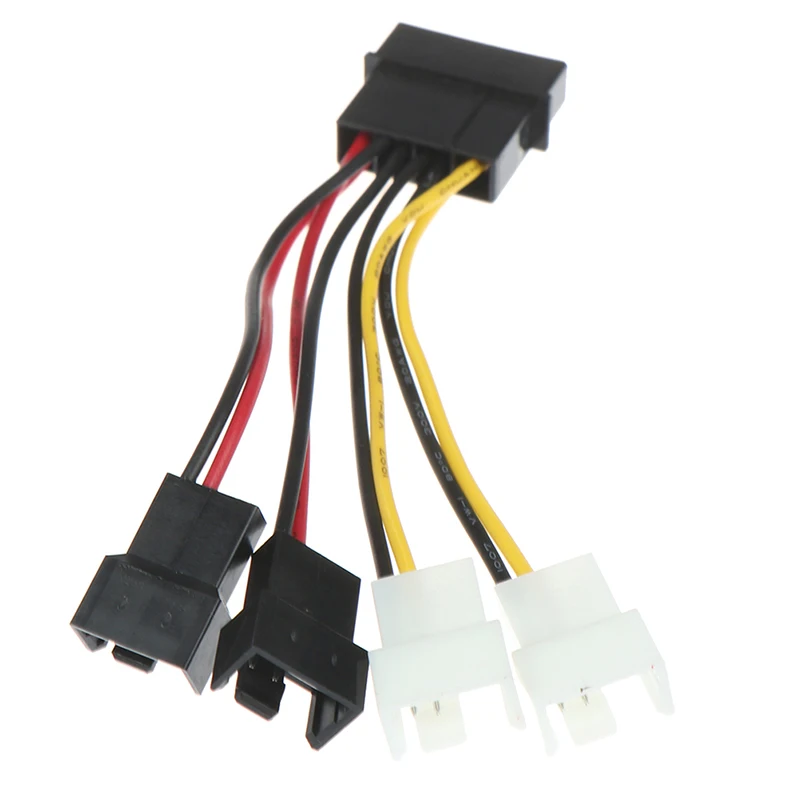 

4Pin To 3Pin Fan Power Cable Adapter 12v*2/ 5v*2 For Computer Cooling Fan Cables For CPU PC Case Fan