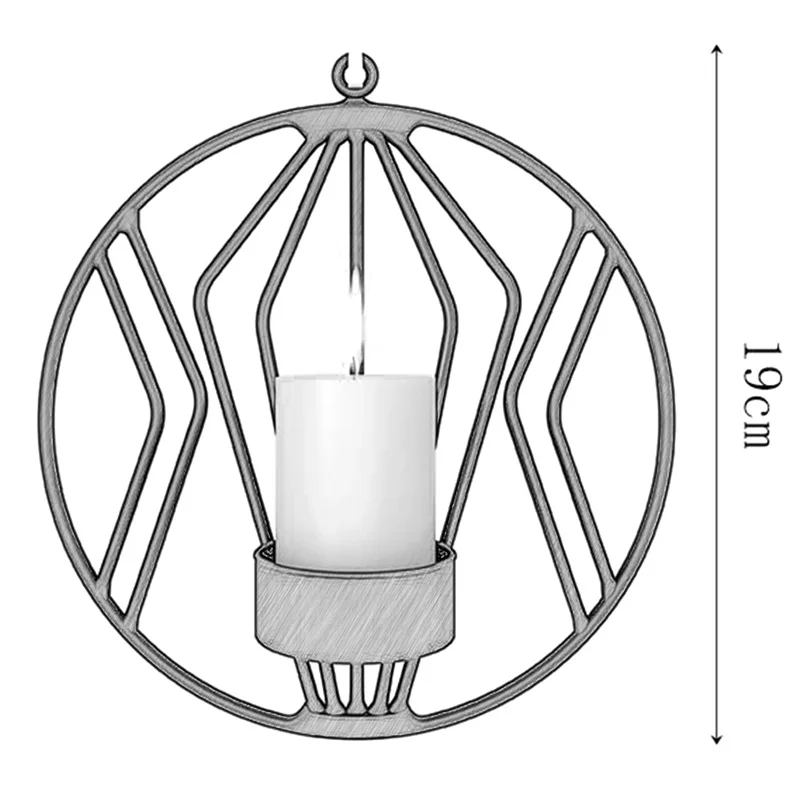 Простой металлический подсвечник романтический светильник свечник настенный