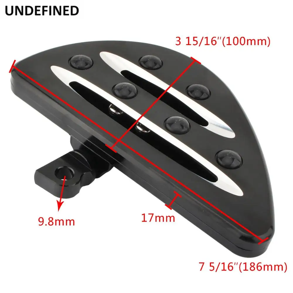 Черная Напольная доска для мотоциклетного водителя CNC штекерное крепление
