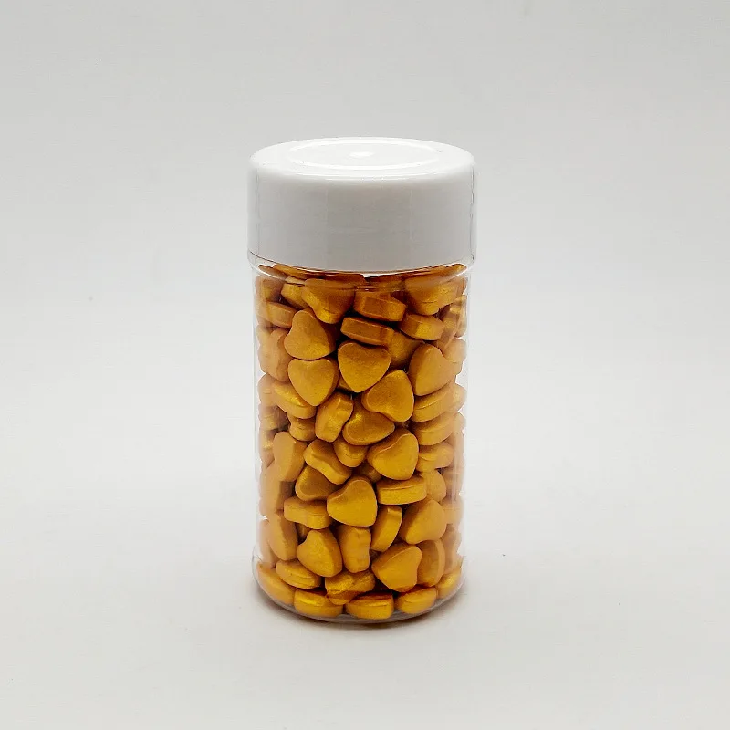 85 г Золотое сердце съедобные акценты сахар разбрызгивает Золотой пастельный