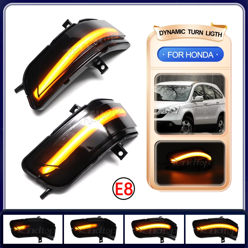 

For Honda CRV CR-V 2007-2011 Crosstour 2012-2016 Dynamic Blinker LED Turn Signal Flowing Mirror Light Sequential Lamp Indicator