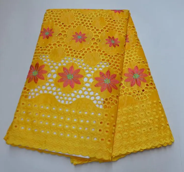 

Новейшая африканская кружевная ткань Bazin, вышитая Женская кружевная ткань с дырками, новейшее кружево, 5 ярдов для ткани YW1038