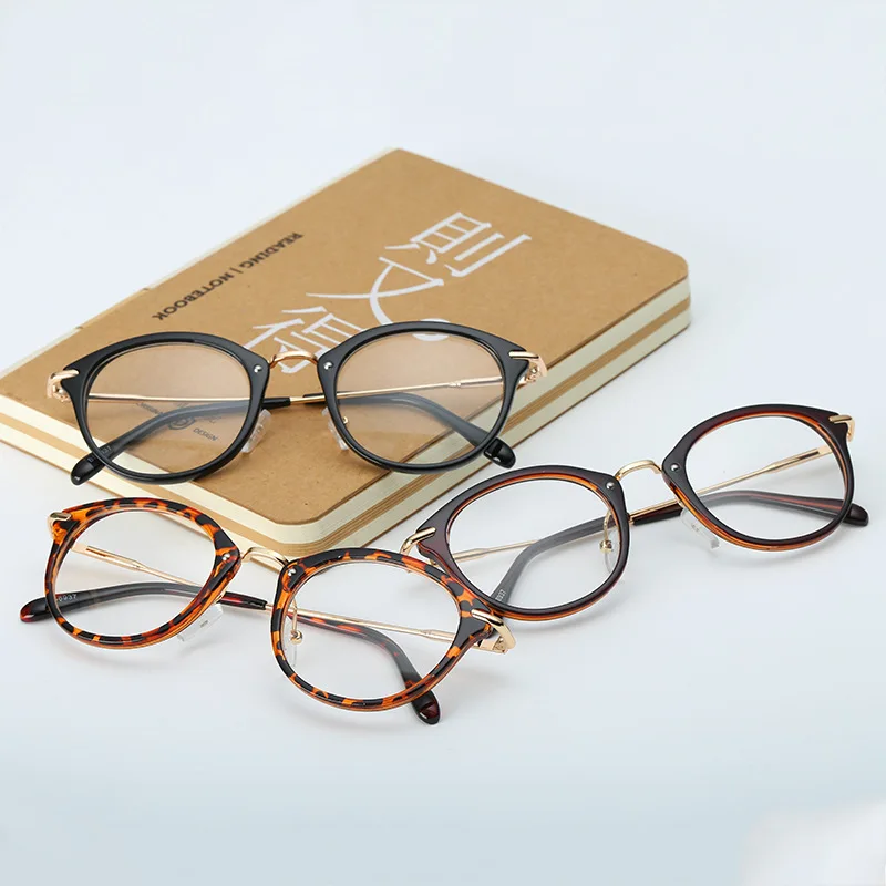 

MCLEXN Fashion Women Glasses Frame Men Eyeglasses Frame 2019 Vintage Round Clear Lens Myopia Glasses Optical Spectacle Frame