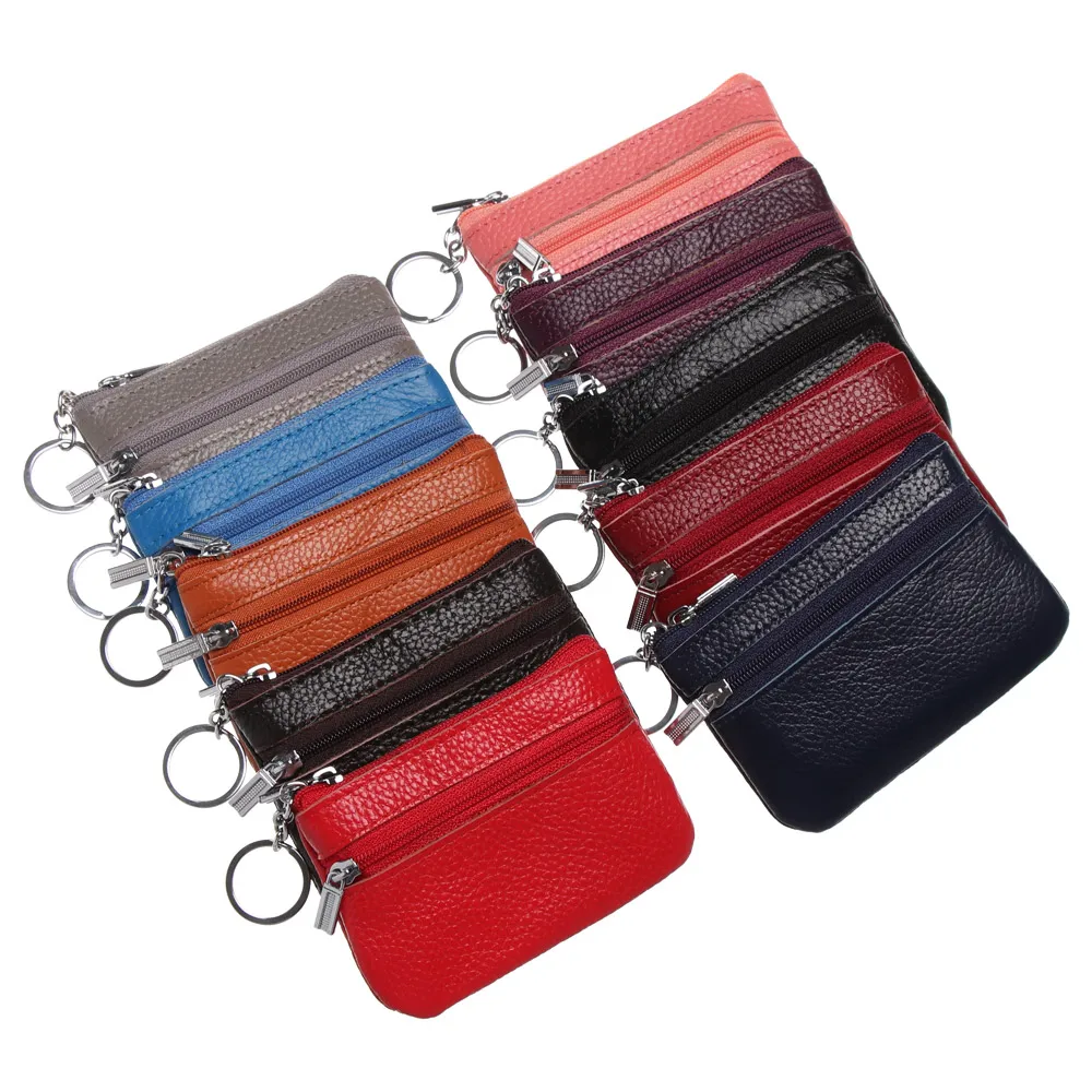 Кожаный кошелек для монет, женский маленький кошелек, кошелек для мелочи, мини-кошелек на молнии, сумки для денег, детские карманные кошельки, держатель для ключей, Carteira
