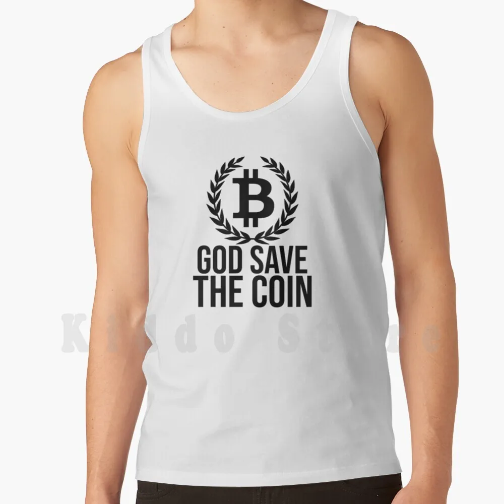 

God Save The Coin-черный жилет, 100% хлопок, Биткоин, криптовалюта Hodl, монета Btc, блок блоков, God, Save The