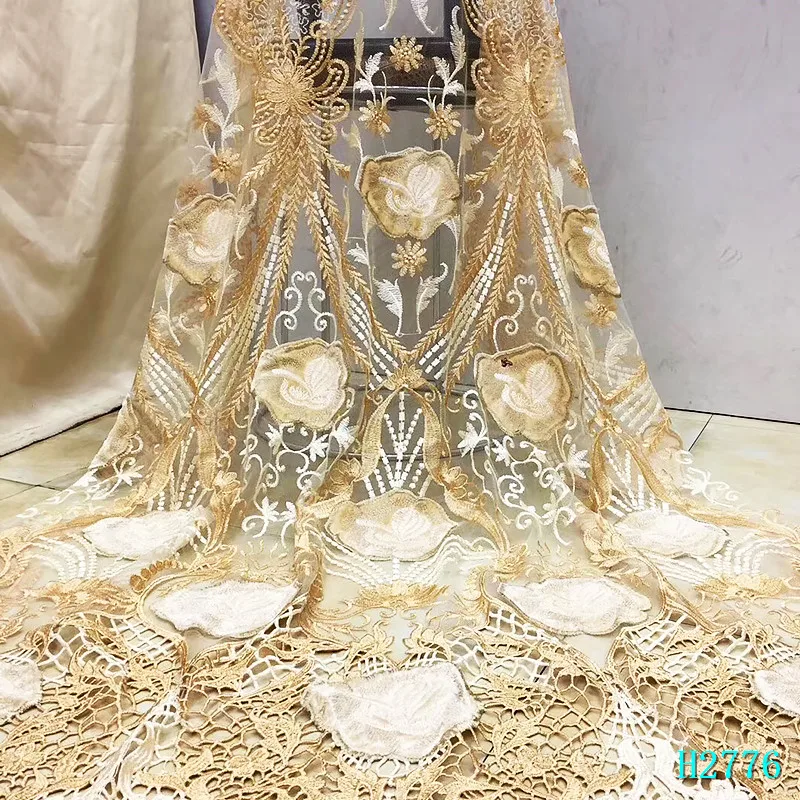 Последняя винно-красная кружевная ткань с вышивкой для свадебного платья синий