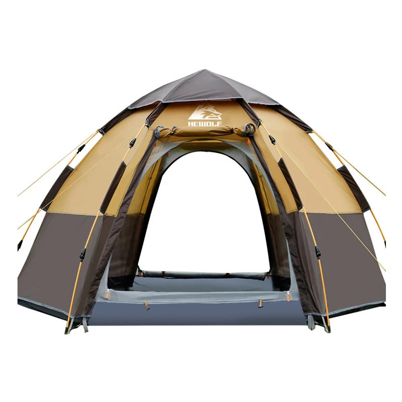 Automatic Tent Outdoor 3-4 Person Large Family Double Deck Tent Anti-UV Waterproof Camping Beach Tent Fishing Hiking Picnic