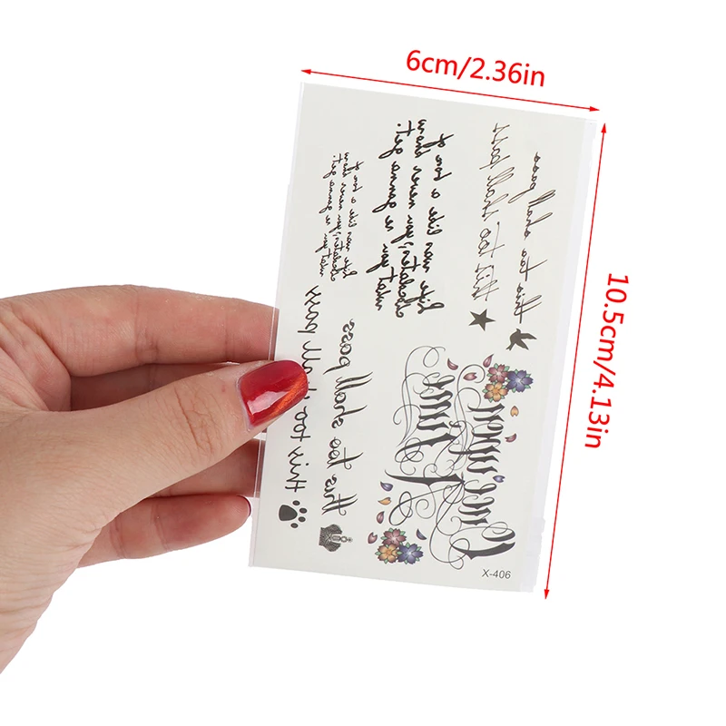 Наклейка Временная водостойкая с английскими буквами 5 шт. | Красота и здоровье