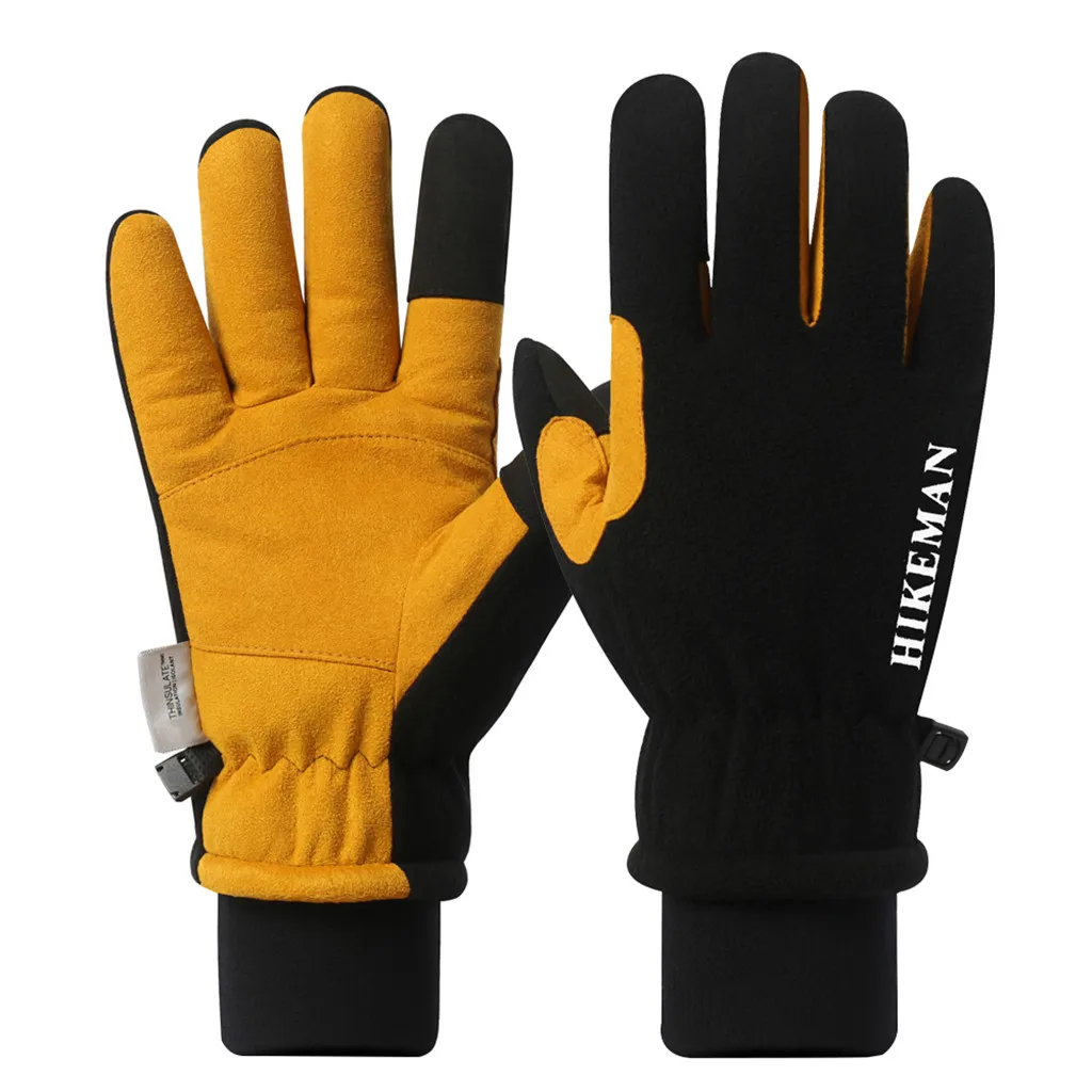 Зимние перчатки для катания на лыжах велосипеде активного отдыха из флиса теплые