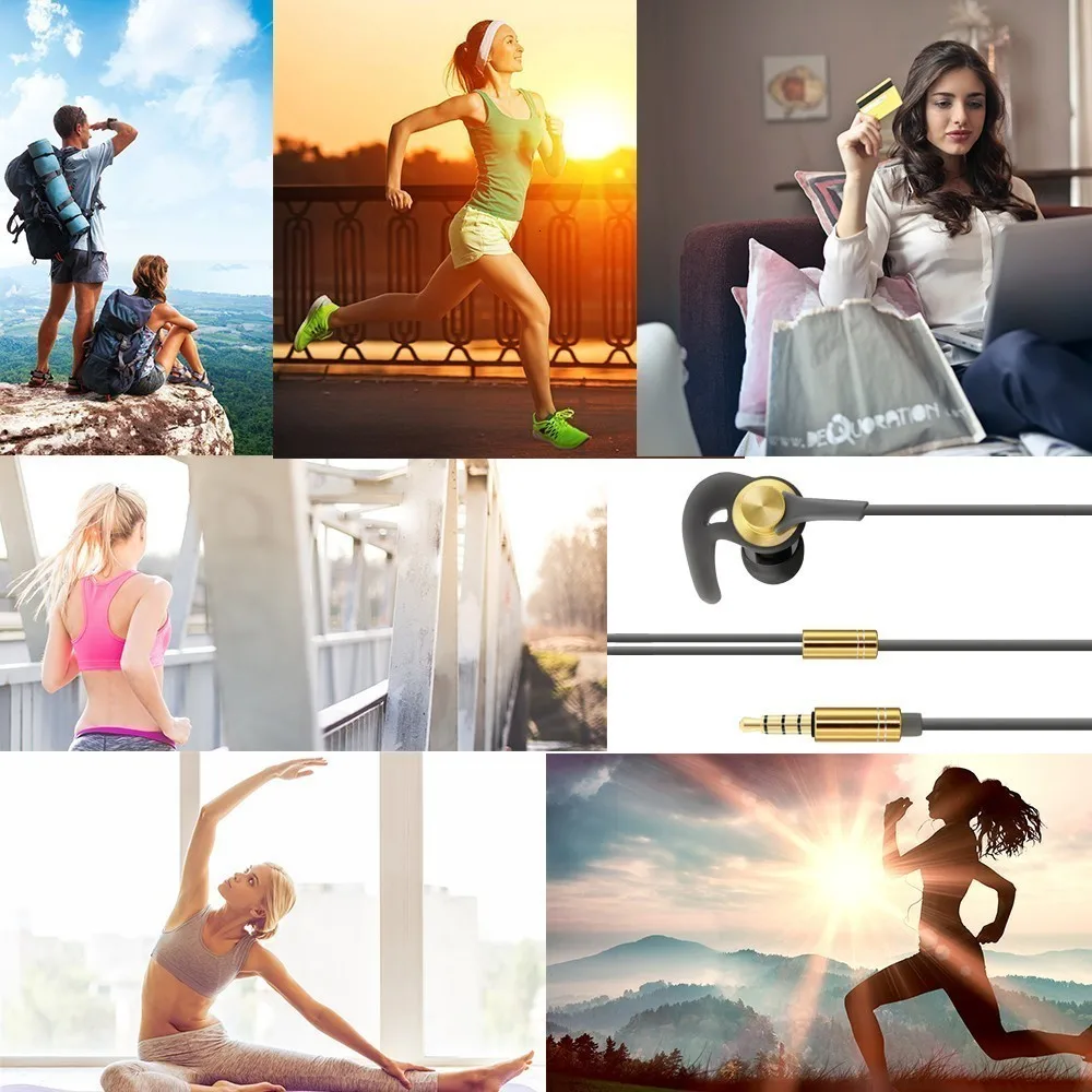 Музыкальные наушники в ухо проводные С микрофоном гарнитура для геймера 3 5 мм