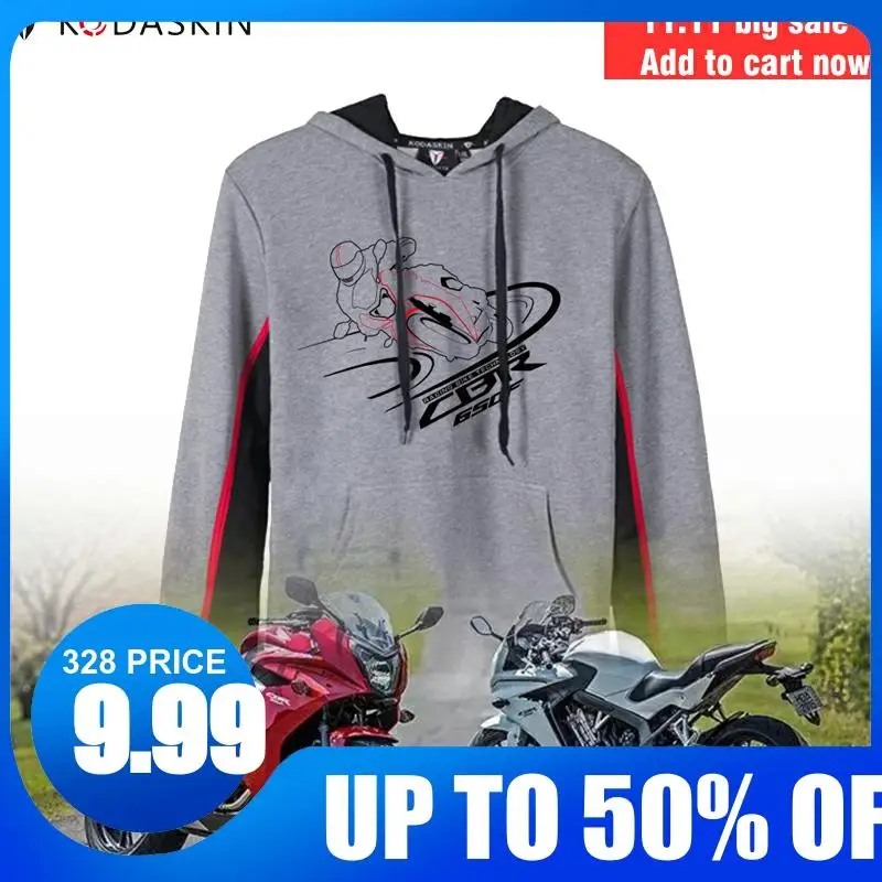 Мужские толстовки с капюшоном KODASKIN винтажные для мотоцикла Honda CBR650F|Куртки| |