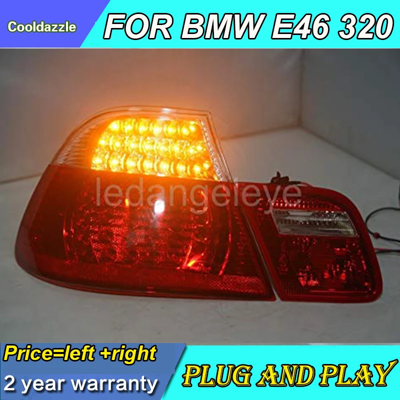4 шт. 2002-2005 год для BMW E46 2 двери 320 328 325 330CI светодиодный задний фонарь Задние огни