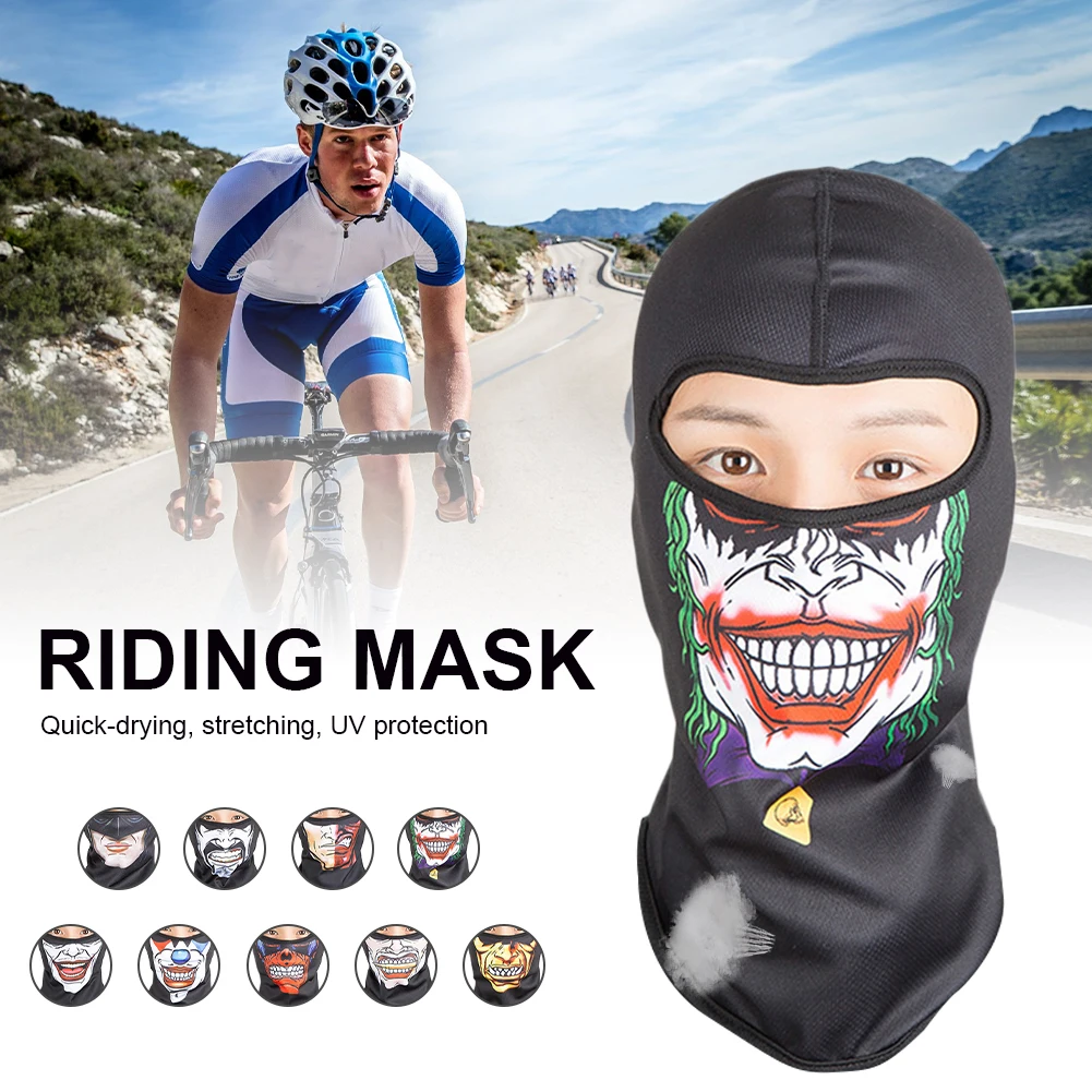 

New Halloween Cycling Balaclava Horror Patterns Neck Gaiter Face Mask Windproof Thermal Full Face Cover UV Protection Headgear