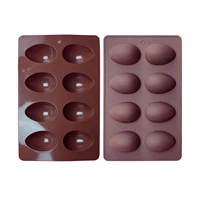 8 hole easter egg shape silicone mold food grade cake decorating chocolate mold easter diy baking tools w0