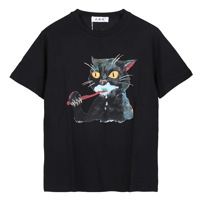 

2020 New Arrival Top Fashion Sale T Shirt Brand Clothing Tshirt Men Casual O-neck Leisure Brush Teeth Print Cotton T-shirt