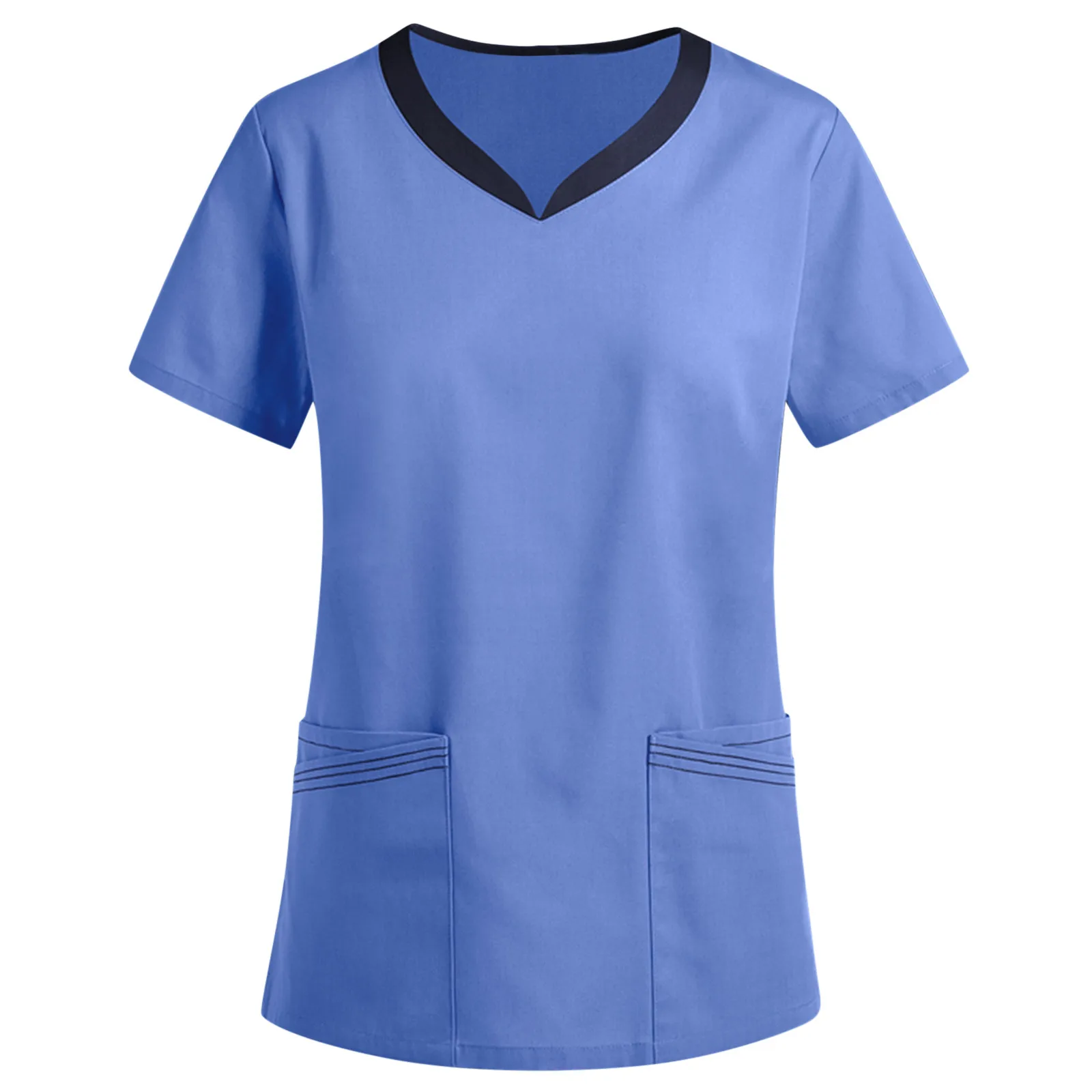 Однотонная униформа для кормления с V образным вырезом лоскутное шитье